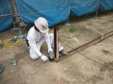 看板鉄骨の撤去