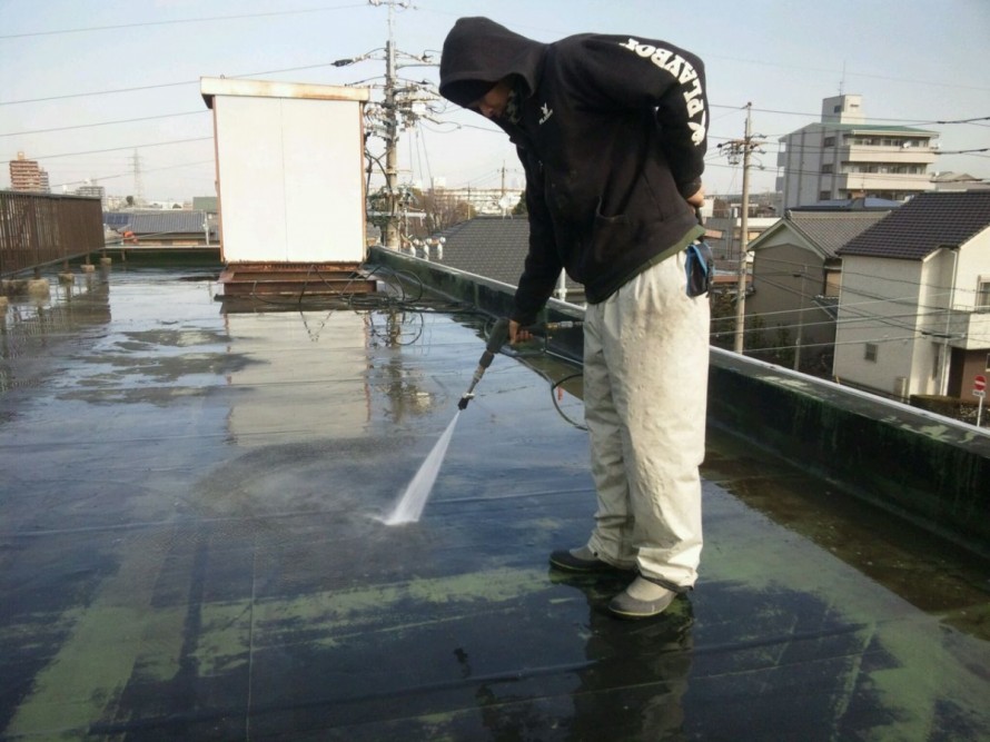 屋上の洗浄 屋上の洗浄