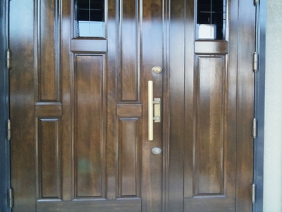 木製ドア塗装　施工後